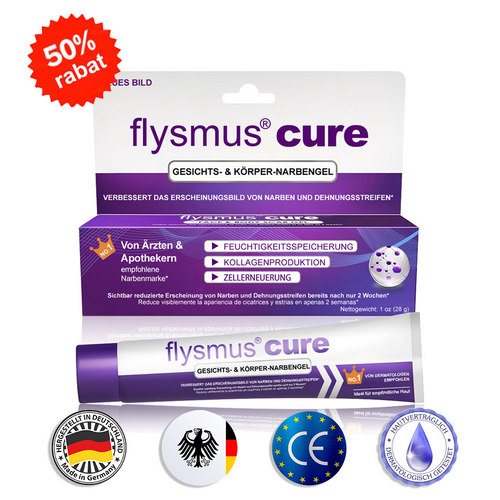 ✅flysmus® cure GESICHTS- & KÖRPER-NARBENGEL