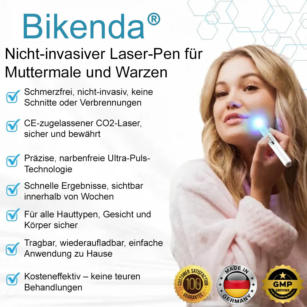 💙Bikenda® Nicht-invasiver Laser-Stift für Muttermale und Warzen – Schmerzfrei, narbenfrei, sicher | Dermatologisch geprüft