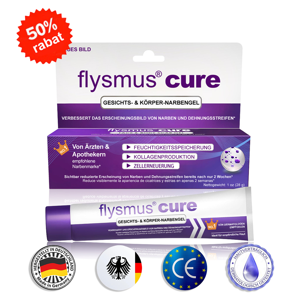 ✅flysmus® cure GESICHTS- & KÖRPER-NARBENGEL